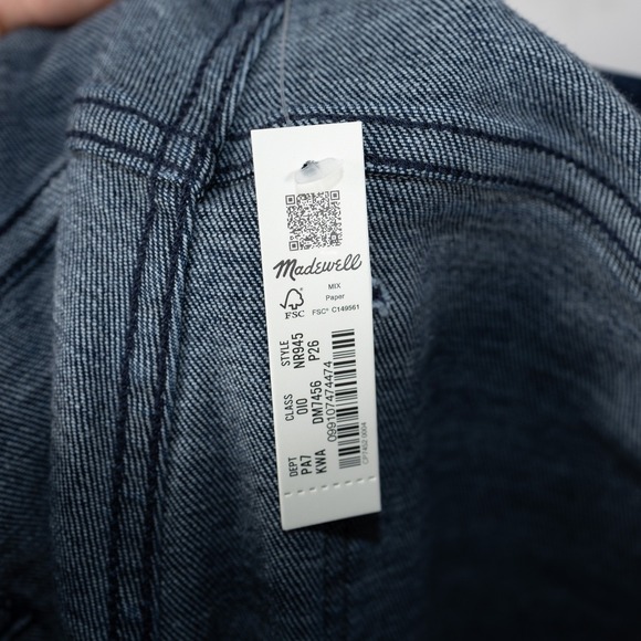 Madewell Kick Out Full Length Jeans Mid Rise Dark Wash Size Waist 26P - Picture 5 of 7